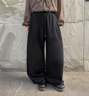 Elkaton Pintuck Banding Cotton Wide Pants